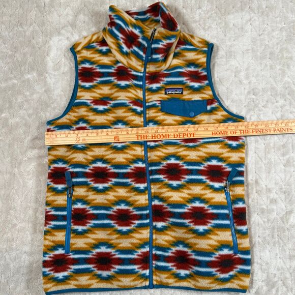 Vintage Patagonia Synchilla fleece vest Aztec Navaho W Large Made in Mexico - Picture 9 of 10